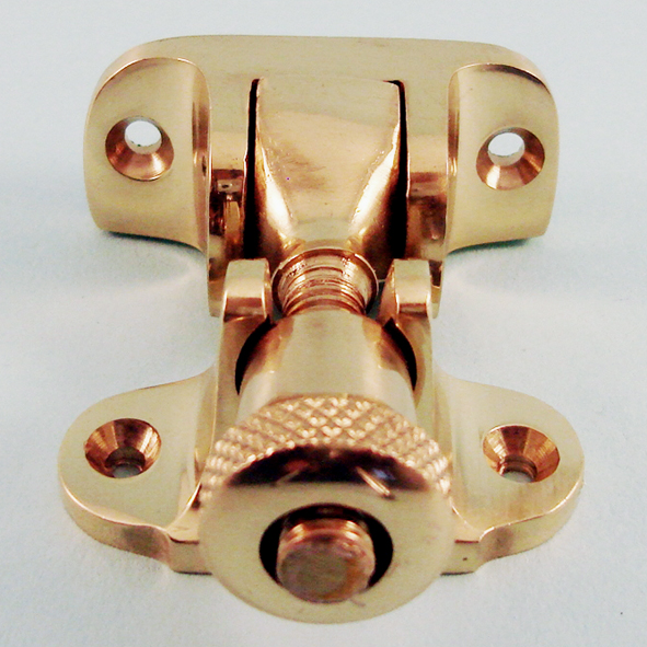 THD107/PB • Non-Locking • Polished Brass • London Style Brighton Pattern Sash Fastener